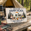 Custom Name This Is Our Happy Place - Don't F*ck It Up Camping Metal Sign LM32 669463