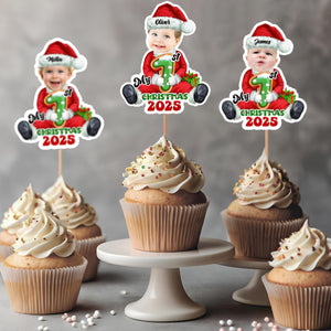 Custom Photo Santa Baby Christmas Cupcake Toppers LM32 893913
