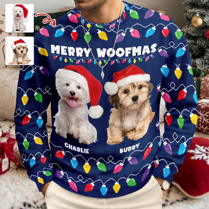Custom Photo Merry Woofmas Christmas Ugly Sweater HA75 892968