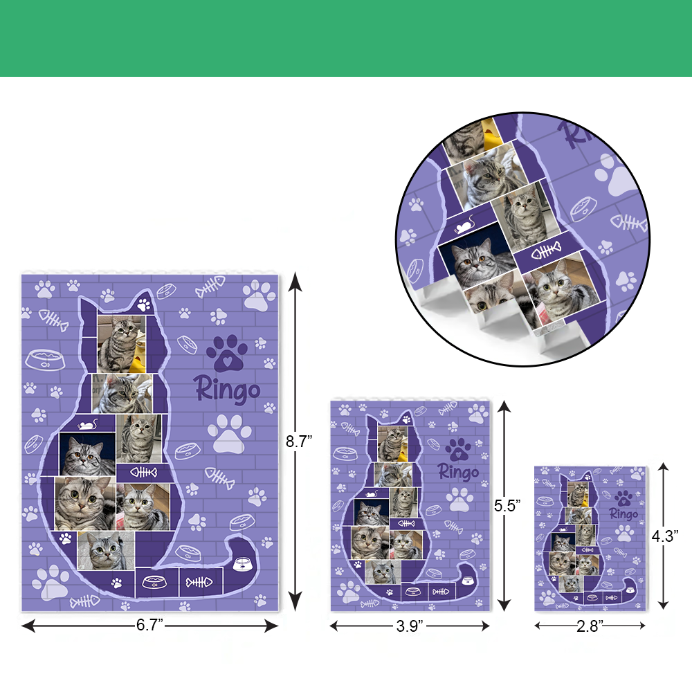Custom Photo Cat Building Brick Blocks Gift For Cat Lovers HA75 920556