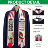 Custom Photo With Country Flag Class Of 2026 Stole Graduation Gift, Senior Gift LM32 897699