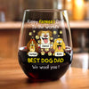 Woof Best Dog Mom Personalized Wine Glass Mother's Day Gifts HA75 892154