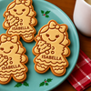 Personalized Name Gingerbread Family Cookie Stamp, Holiday Baker Gift HO82 904122