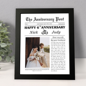 Custom Photo The Wedding Post Picture Frame Gift For Husband, Wife TH10 898239