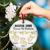 Custom Pearl Family Love Knows No Distance 3D Effect Ceramic Ornament LM32 895529