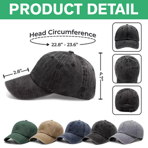 Custom Photo Kid Dad Washed Denim Baseball Cap HA75 892504