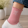 Custom Initials with Bows Embroidered Ruffle Socks Bridesmaids Gift CH07 180462