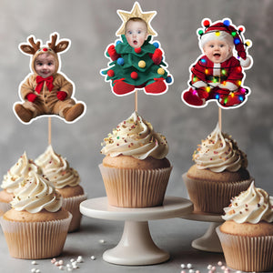 Custom Baby Photo You Are My Perfect Christmas Cupcake Toppers LM32 893911