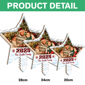 Custom Family Photo Star Tree Topper Christmas Gift for Family CH07 896948