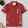 Personalized American Flag Cross Polo Shirt – Christian Faith Patriotic Shirt for Men LM32 899601