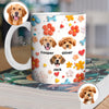 Custom Photo Dog With Flower 3D Inflated Effect Mug TH10 894403
