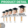 Custom Funny Face I Graduated Can I Go Back To Bed Now Face Fan For Party Favors HA75 921238