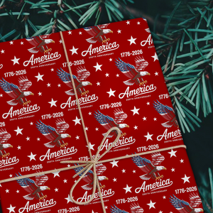 Celebrate 250 Years of America USA Anniversary 1776-2026 Wrapping Paper HO82 900606