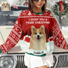 We Woof You A Merry Christmas Custom Dog Photo Ugly Sweater CH07 896502