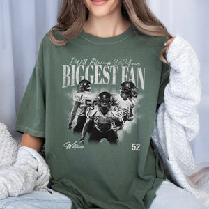 I'll Always Be Your Biggest Fan Retro Bootleg Comfort Color Shirt For Football Players, Football Mom Dad CH07 899452