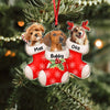 Custom Photo Peeking Dog On Christmas Stocking Personalized Acrylic Ornament Christmas Gift For Dog Lovers CH07 896280