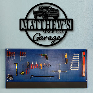Personalized Monogram Metal Sign Custom Car Garage Sign CH07 896258