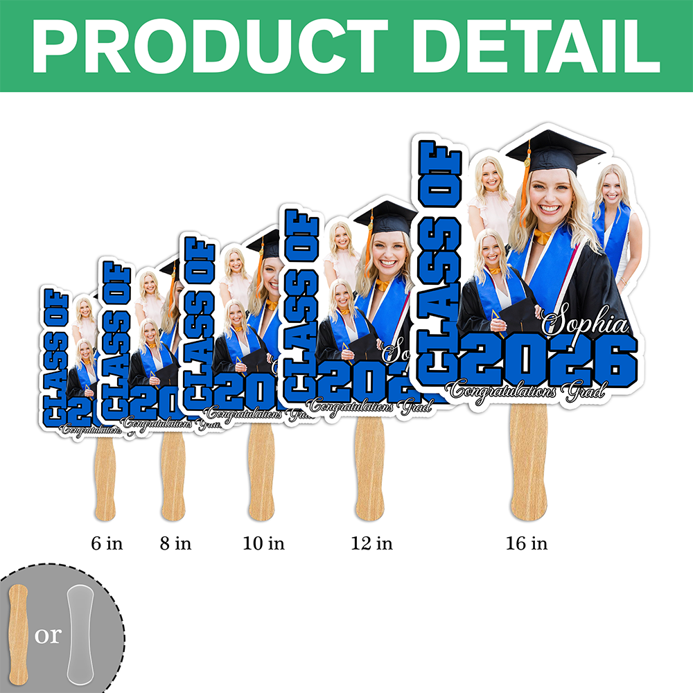 Custom Photo Class Of 2026 Graduation Face Fan HA75 920042