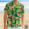 Custom Pet Face Photo Tropical Hawaii Shirt For Pet Lovers TH10 169491