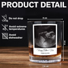 Custom Ultrasound Photo Happy Father's Day Rock Glass - Personalized New Dad Gift CH07 911512