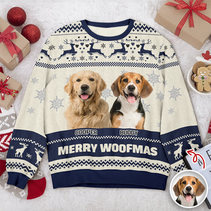 Custom Photo Dog Pawlidays - Personalized Christmas Ugly Sweatshirt CH07 896616