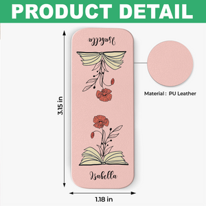Custom Leather Birth Flower Leather Magnetic Bookmark For Book Lovers CH07 899518