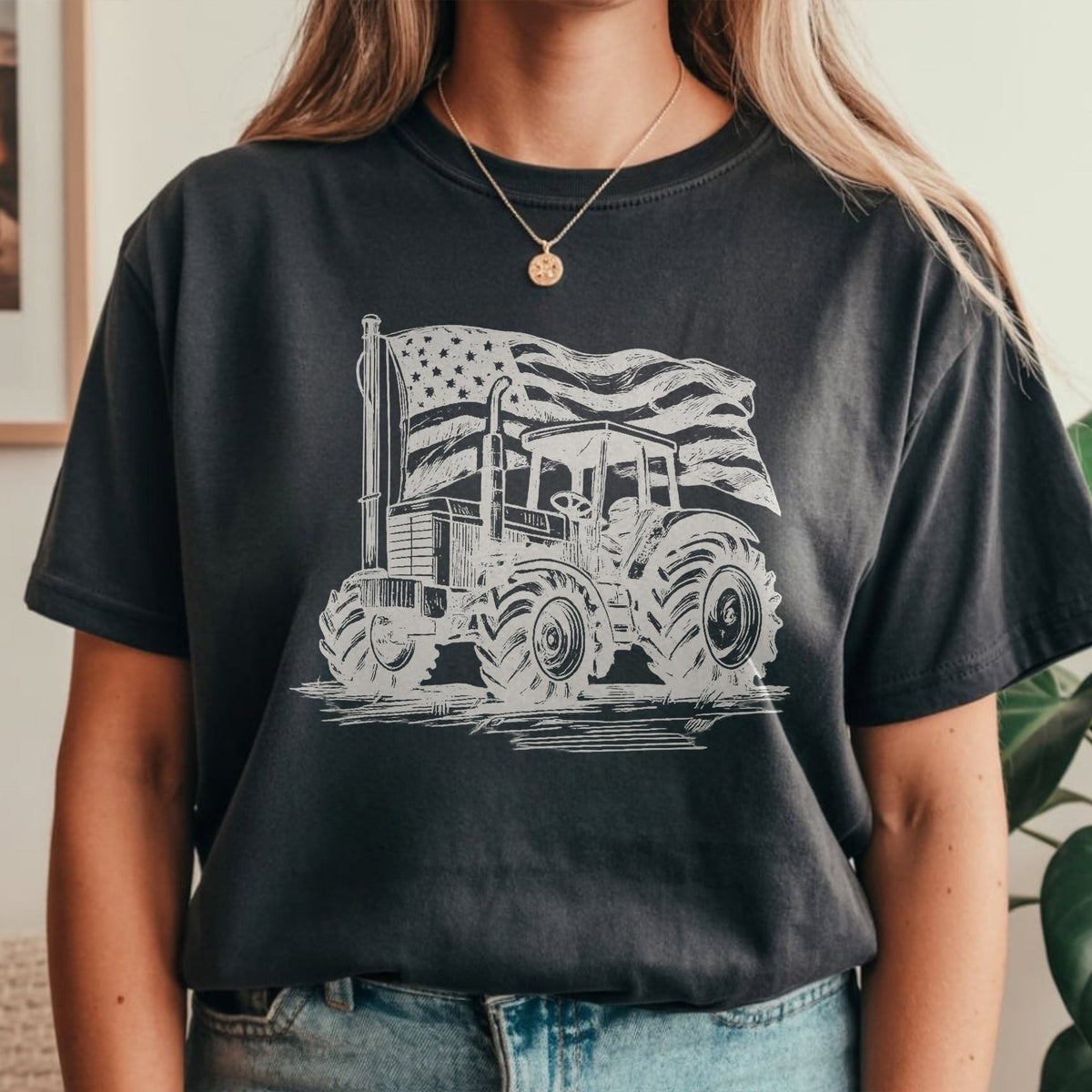 American Flag Tractor Comfort Shirt USA Independence Day Gift LM32 669217