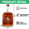Custom Portrait Photo Merry Christmas Dad Kid Play Together Whiskey Bottle LM32 893867
