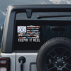 Keepin' It Reel Fishing Lure Flag Car Decal Sticker LM32 669335