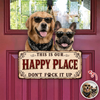 Custom Dog Photo This is My Happy Place Door Sign - Gift for Pet Lovers CH07 180128