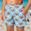 Custom Photo Face Dog With Bone Beach Short For Kid Summer Gift TH10 894101