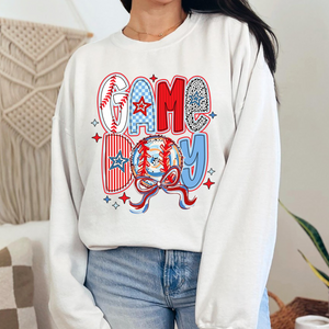 Game Day Baseball Coquette Brushstroke Family Bright Shirt HO82 893648