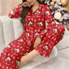 Custom Photo Santa Claus Pine Tree Snowflakes Long Pajamas LM32 895635