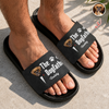 Custom Photo The Dog Father Funny Dog Dad Gift Slide Sandals - Gift For Dog Dad, Dog Lovers HO82 902594