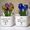 Personalized Tulip Glass Flower Pot - Gift For Mother, Happy Mother's Day HO82 901430