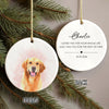 Custom Dog Photo Watercolor I Love You - 2 Sided Memorial Ceramic Ornament LM32 895605