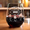 Custom Photo My Favorite People Call Me Grandma, Mom Wine Glass HA75 892294