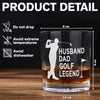 Custom Name Husband Dad Papa Golf Legend For Golfers - Personalized Engraved Whiskey Glass HO82 900908