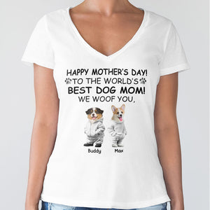 Custom Photo Happy Father's Day, Best Dog Mom, I Woof You Shirt For Dog Lovers HA75 892206