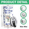 Personalized Name Letter God Says I Am Flower Toile De Jouy Style Fat Tumbler LM32 895361