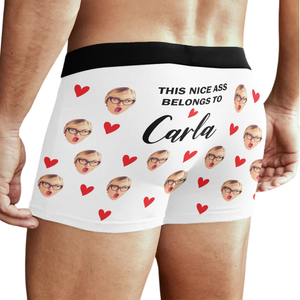 Custom Face Photo Men's Boxer Anniversary Gift for Husband, Funny Boyfriend HO82 900834