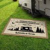 Alfombra de Patio de Camping Campistas Felices, Tapete para Terraza LM32 895055