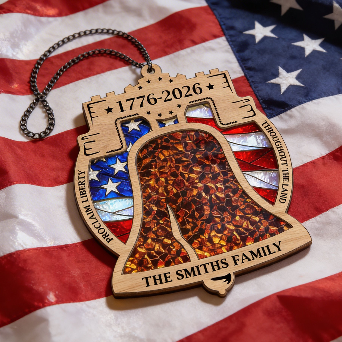 250th Anniversary United States of America 1776 - 2026 Ring Suncatcher LM32 899277