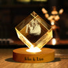 Custom Couple Photo Engraved Crystal Photo With Light HA75 898204