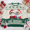 Custom Photo Cat Mom Pawlidays - Personalized Christmas Ugly Sweatshirt CH07 899372
