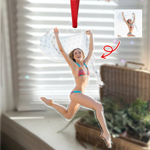 Custom Funny Photo Christmas Acrylic Ornament Christmas Gift HA75 897828