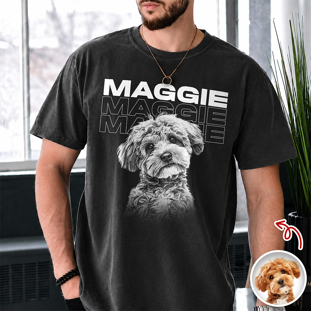 Custom Name & Photo Vintage Style Comfort Shirt Gift For Pet Lovers LM32 669423
