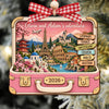 Personalized Travel Suitcase Christmas Wooden Ornament, Adventure Keepsake LM32 670681