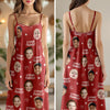 Custom Photo and Name I Love My Family V-Neck Cami Maxi Dress HA75 892150