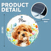 Custom Pet Photo With Watercolor Wildflowers For Dog And Cat Lovers Glass Ornament TH10 894249